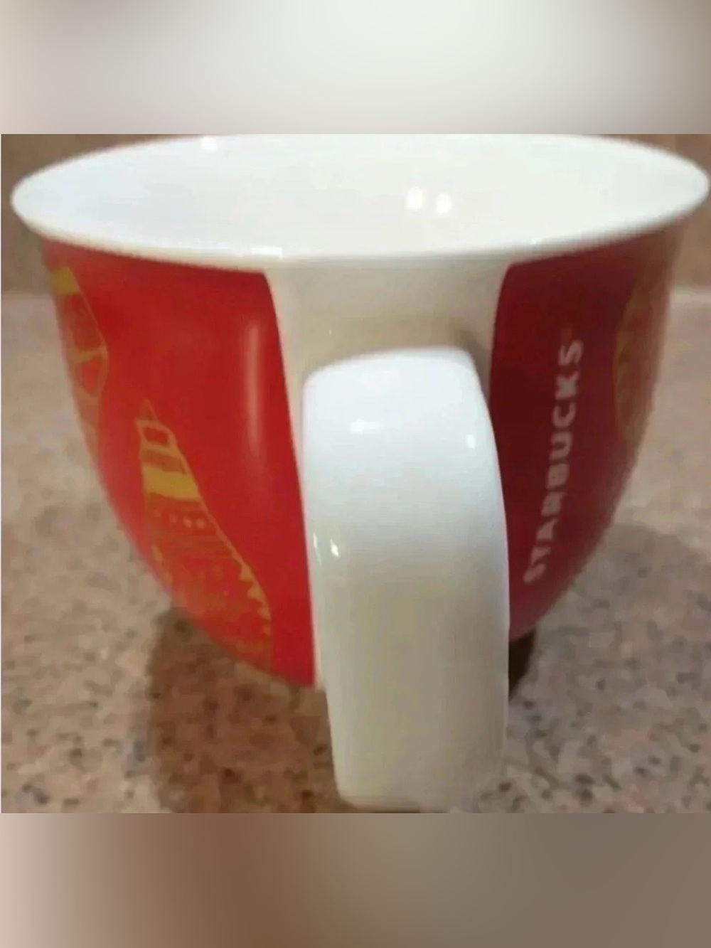 Starbucks 2015 Holiday Mug Coffee Tea Hot Chocolate Red Gold Ornaments - Picture 7 of 12